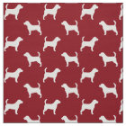 Beagle Dog Breed Silhouettes Pattern Red and White