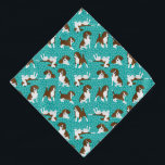 Beagle dog breed - turquoise bandana<br><div class="desc">Beagle dog breed - turquoise</div>