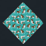 Beagle dog breed - turquoise bandana<br><div class="desc">Beagle dog breed - turquoise</div>