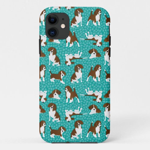 Beagle dog breed _ turquoise iPhone 11 case