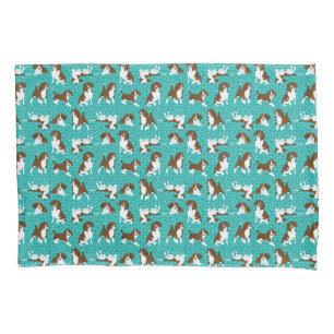 Beagle dog breed - turquoise pillow case