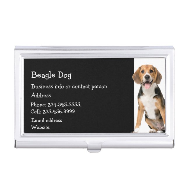 Beagle  Dog Breeder Pet Sitter  Business Card Case (Front)