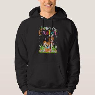 Beagle Dog Bunny Egg Hunting  Beagle Happy Easter Hoodie