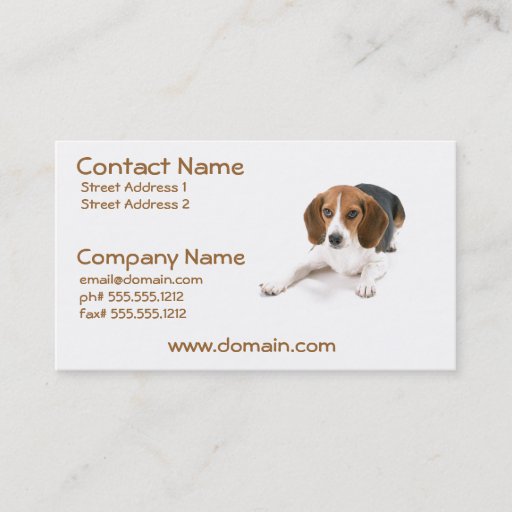 Customizable Beagle Dog Business Card