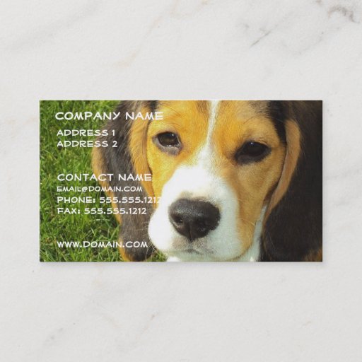 Customizable Beagle Dog Business Card