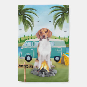 Beagle Dog Camping Garden Flag