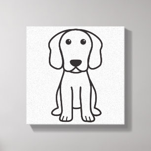 Beagle Dog Cartoon Canvas Print