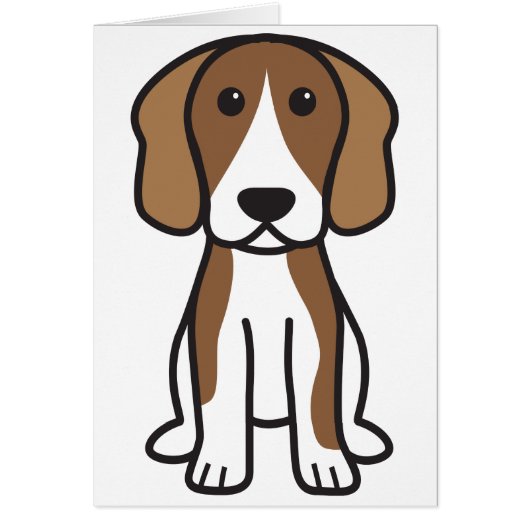 Beagle Dog Cartoon Cards (Front)