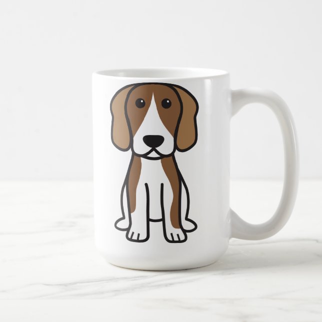 Beagle Dog Cartoon Coffee Mug (Right)