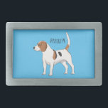 Beagle dog cartoon illustration belt buckle<br><div class="desc">Beagle dog cartoon illustration</div>