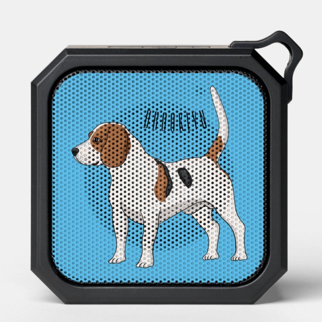 Beagle dog cartoon illustration  bluetooth speaker (Front)