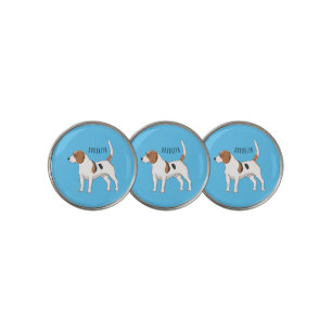 Beagle dog cartoon illustration golf ball marker