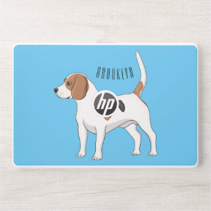 Beagle dog cartoon illustration HP laptop skin