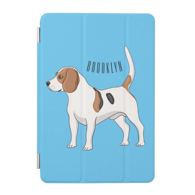 Beagle dog cartoon illustration  iPad mini cover (Front)
