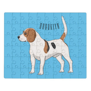 Beagle dog cartoon illustration jigsaw puzzle