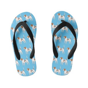 Beagle dog cartoon illustration kid's flip flops