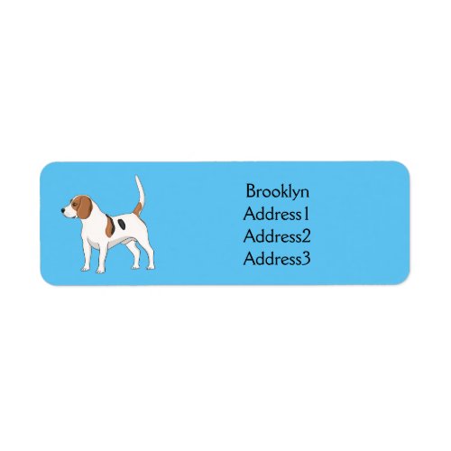 Beagle dog cartoon illustration  label