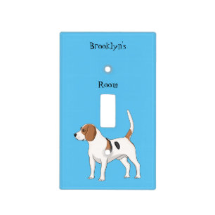 Beagle dog cartoon illustration light switch cover
