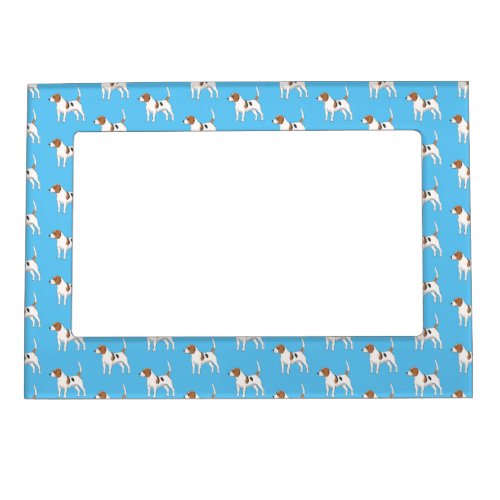 Beagle dog cartoon illustration  magnetic frame