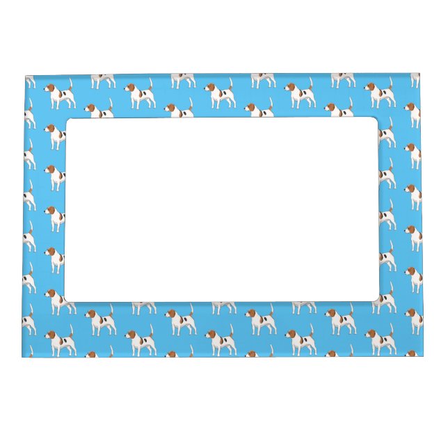 Beagle dog cartoon illustration  magnetic frame (Front)