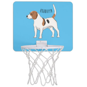 Beagle dog cartoon illustration mini basketball hoop