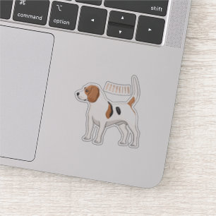 Beagle dog cartoon illustration  sticker