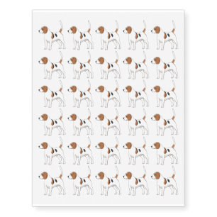 Beagle dog cartoon illustration  temporary tattoos