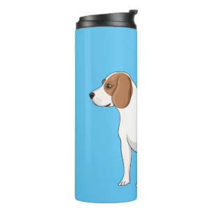 Beagle dog cartoon illustration thermal tumbler