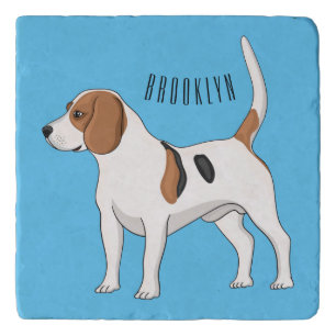 Beagle dog cartoon illustration trivet