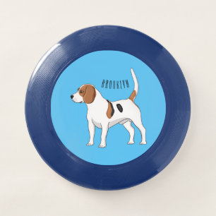 Beagle dog cartoon illustration Wham-O frisbee