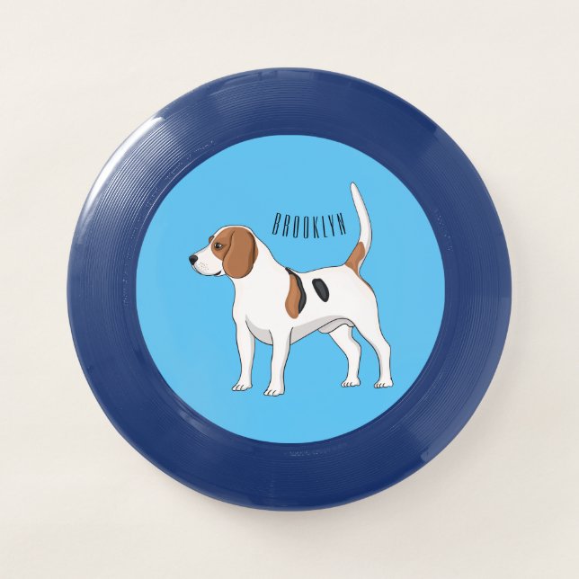 Beagle dog cartoon illustration   Wham-O frisbee (Front)