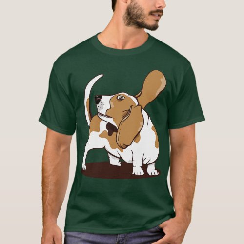 Beagle dog chasing its tail T_Shirt