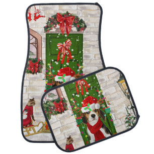 Beagle Dog Christmas Car Floor Mat