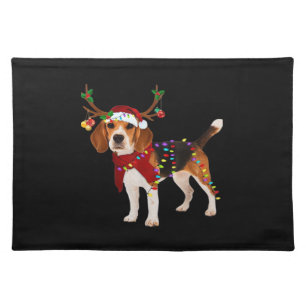 beagle dog christmas Classic T-Shirt Cloth Placemat