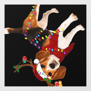 beagle dog christmas Classic T-Shirt Wall Decal