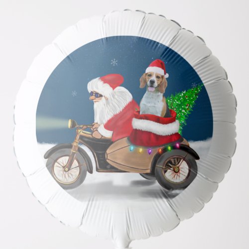 Beagle Dog Christmas Santa Claus  Balloon