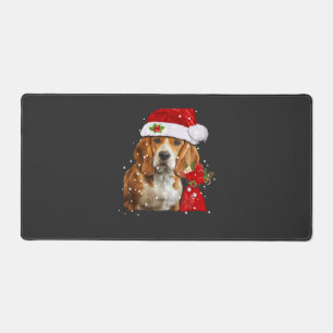 Beagle Dog Christmas T Shirt Christmas Dog Essenti Desk Mat