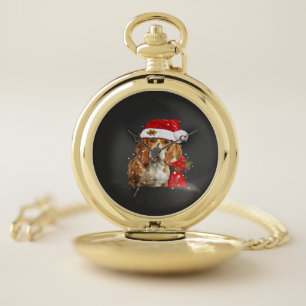 Beagle Dog Christmas T Shirt Christmas Dog Essenti Pocket Watch