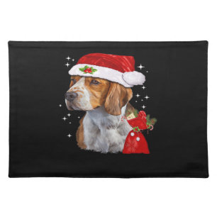 Beagle Dog Christmas T Shirt Dog Family Christmas Cloth Placemat