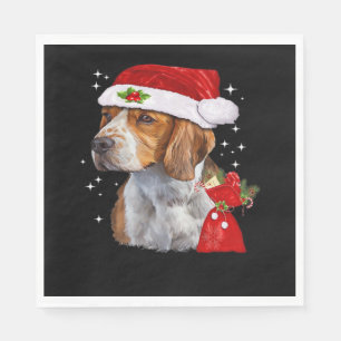 Beagle Dog Christmas T Shirt Dog Family Christmas Napkins