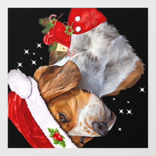Beagle Dog Christmas T Shirt Dog Family Christmas Wall Decal