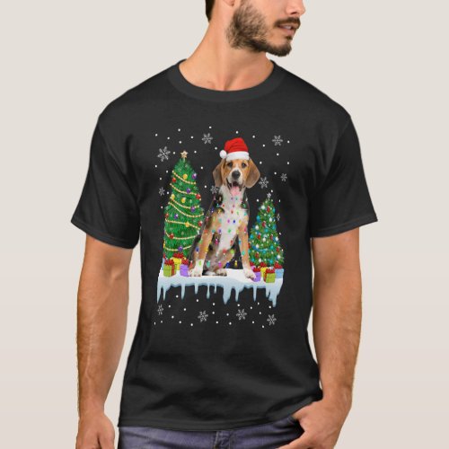 Beagle Dog Christmas Tree Xmas Lights Puppy T_Shirt