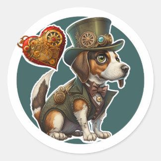 Beagle Dog Classic Round Sticker
