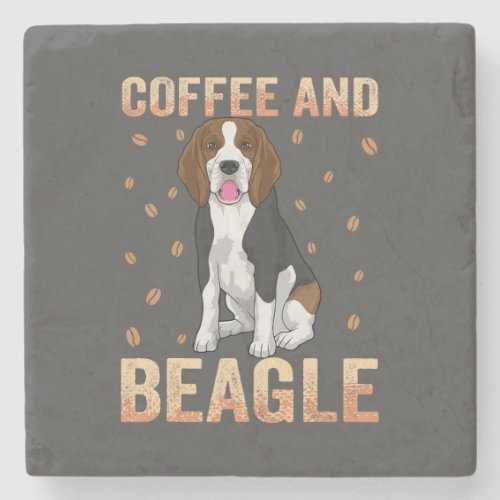 Beagle Dog Coffee Addict Beagle Owner Lovers  Stone Coaster