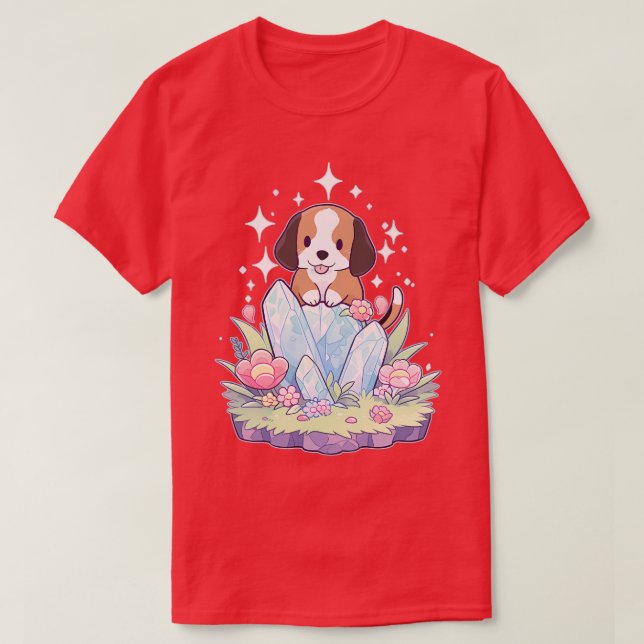 Beagle Dog Crystal T-Shirt (Design Front)