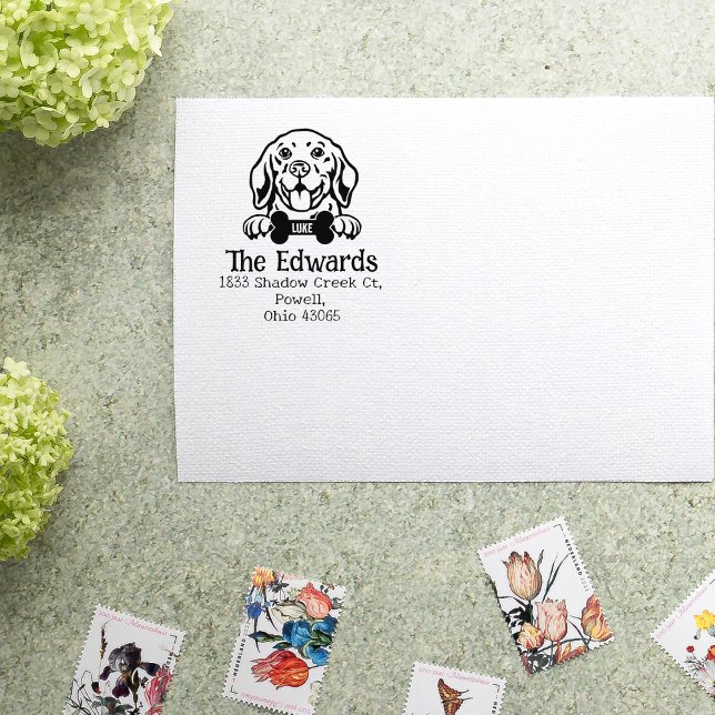 Beagle Dog, Custom Return Address,  Rubber Stamp (Creator Uploaded)