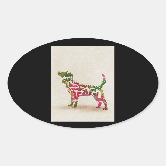 Beagle Dog Cuties Oval Sticker (Front)