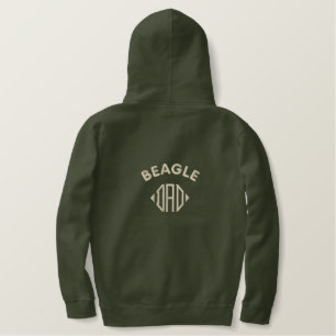 Beagle Dog Dad Gifts Embroidered Hoodie