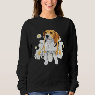 Beagle Dog Daisy Flower Floral Beagle Sweatshirt
