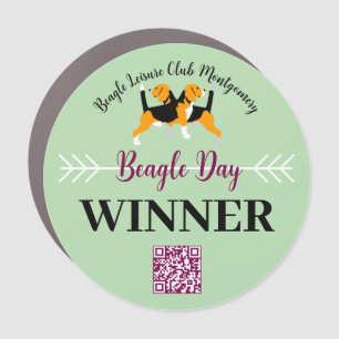 Beagle Dog Day Mailing Car Magnet